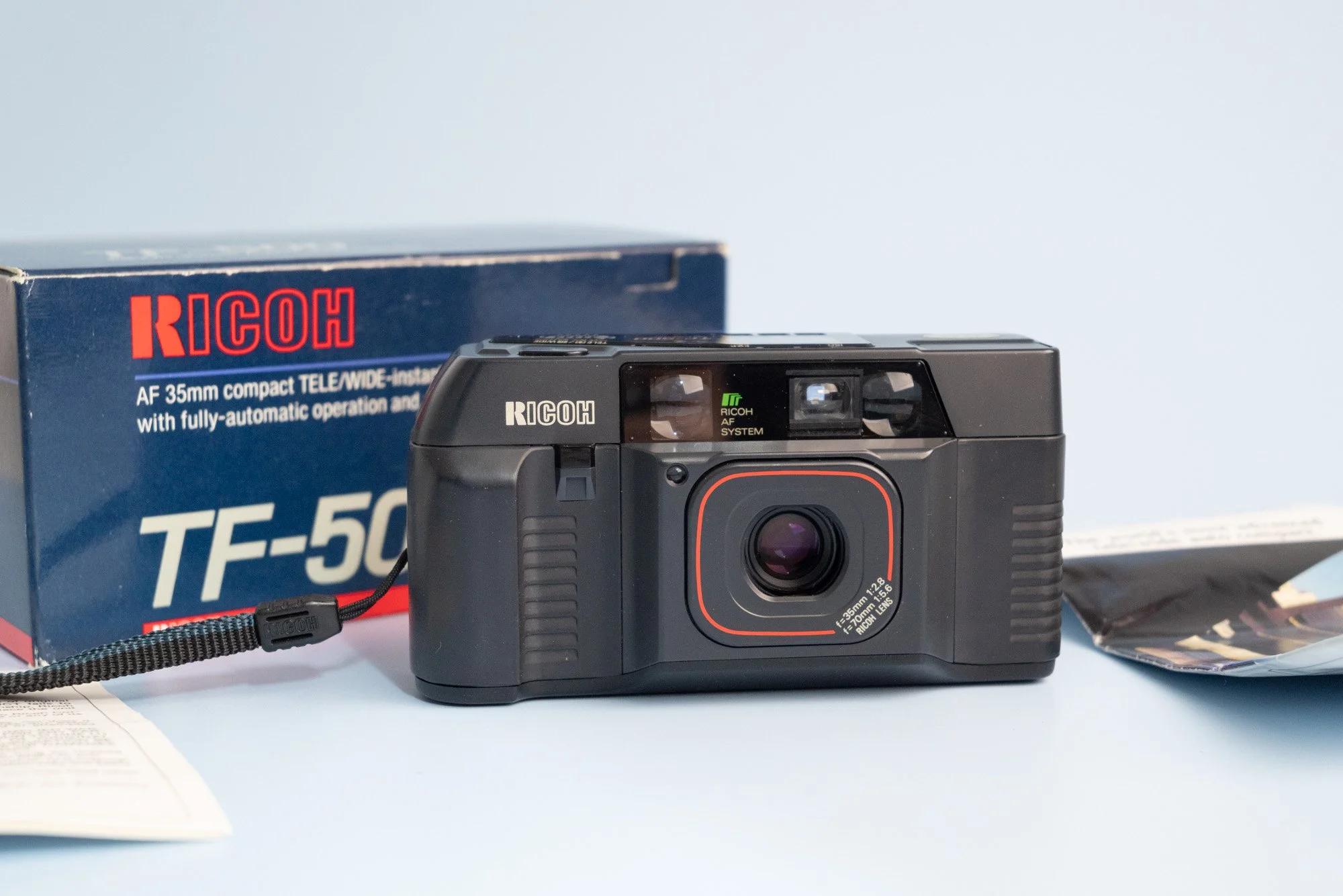 Ricoh TF 500 Point and Shoot 35mm Film Camera with Twin Lenses